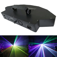 Projecteur laser DMX512 à 6 trous, scan sectoriel 3-en-1 RVB couleur, pour effets de scène, DJ, discothèques, pistes de danse, bars, fêtes