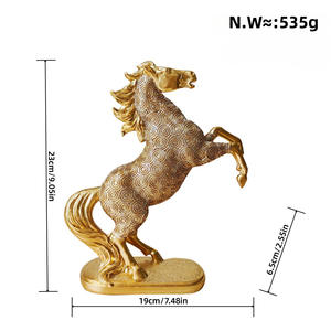 งา<span class=keywords><strong>น</strong></span>ประติมากรรมหรูหราสไตล์<span class=keywords><strong>น</strong></span>อร์ดิกขายส่ง รูปปั้<span class=keywords><strong>น</strong></span>เรซิ่นตกแต่งบ้าน - สัญลักษณ์แห่งความมั่งคั่ง รูปปั้<span class=keywords><strong>น</strong></span>ม้า - Product Image 5