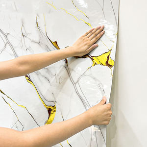 Giá bán buôn cao Glossy Pet đá cẩm thạch sticker và PVC tự dính cho tường trang trí - Product Image 2