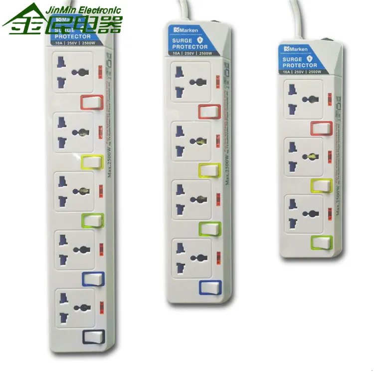 중국 도매 13A 전원 소켓 3M 4 갱 리드 코드 범용 전원 확장 소켓
