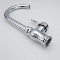 Robinet de cuisine monocommande rotatif chromé style classique moderne LT-279, à montage sur plan, avec douchette céramique à jet aéré