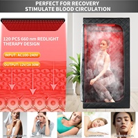 Tenda Sauna Elektrik Modern BAFAN dengan Terapi Cahaya Inframerah Merah, Sauna Uap Portabel untuk Penggunaan di Apartemen dan Rumah