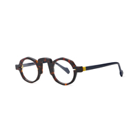 Monturas Ópticas de Acetato de Moda, Monturas de Gafas Redondas Vintage, Diseño Único, Venta al Por Mayor