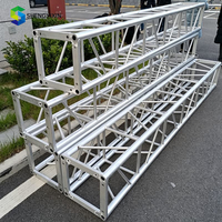 Système de structure en treillis noir en aluminium avec vis et boulons pour concerts, plateformes d'activités extérieures