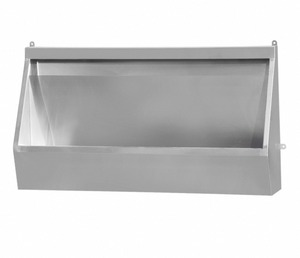 Urinario de Acero Inoxidable, Rectangular, de 1.0m de Largo, Montado en la Pared, con Descarga por Gravedad, Diseño Industrial, Fácil de Limpiar, para Uso Público - Product Image 4