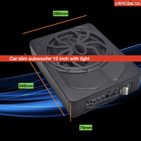 Subwoofer actif sous siège de voiture 10 pouces avec éclairage, 120W RMS et DSP 4 entrées 6 sorties, 6 sorties RCA 50W 4 canaux, contrôle par application DSP