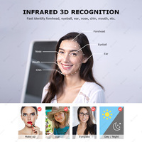 Cerradura Inteligente para Oficina con Bloqueo Automático Antirrobo, Escaneo de Tarjeta RFID, Identificación Digital de Vidrio, Reconocimiento Facial 3D