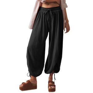 <span class=keywords><strong>Pantaloni</strong></span> Casual comodi da donna <span class=keywords><strong>pantaloni</strong></span> <span class=keywords><strong>con</strong></span> lacci <span class=keywords><strong>con</strong></span> lacci <span class=keywords><strong>in</strong></span> vita elasticizzati e <span class=keywords><strong>pantaloni</strong></span> tagliati traspiranti - Product Image 5