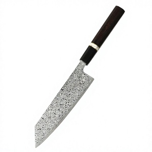 Couteau de chef japonais Bunka Nakiri de 7 pouces en acier Damas avec manche en résine, design ambidextre écologique - Product Image 3