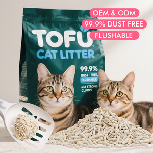 Arena para gatos con fórmula de maíz y soja natural, arena para gatos de tofu ultraabsorbente y respetuosa con el medio ambiente - Product Image 1