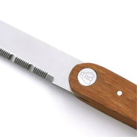 Couteau à steak en acier dentelé de style concis de 3.7 pouces avec manche en bois Pakka brun Couteau de cuisine en acier inoxydable