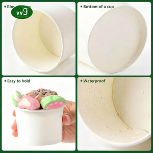 VVG OEM ODM Bicchieri di Carta Monouso per Yogurt e Dessert a Forma di Animale 3OZ 5OZ 8OZ, Personalizzabili per Gelato, Negozi, Caffè, Feste e <span class=keywords><strong>Asporto</strong></span> - Product Image 3