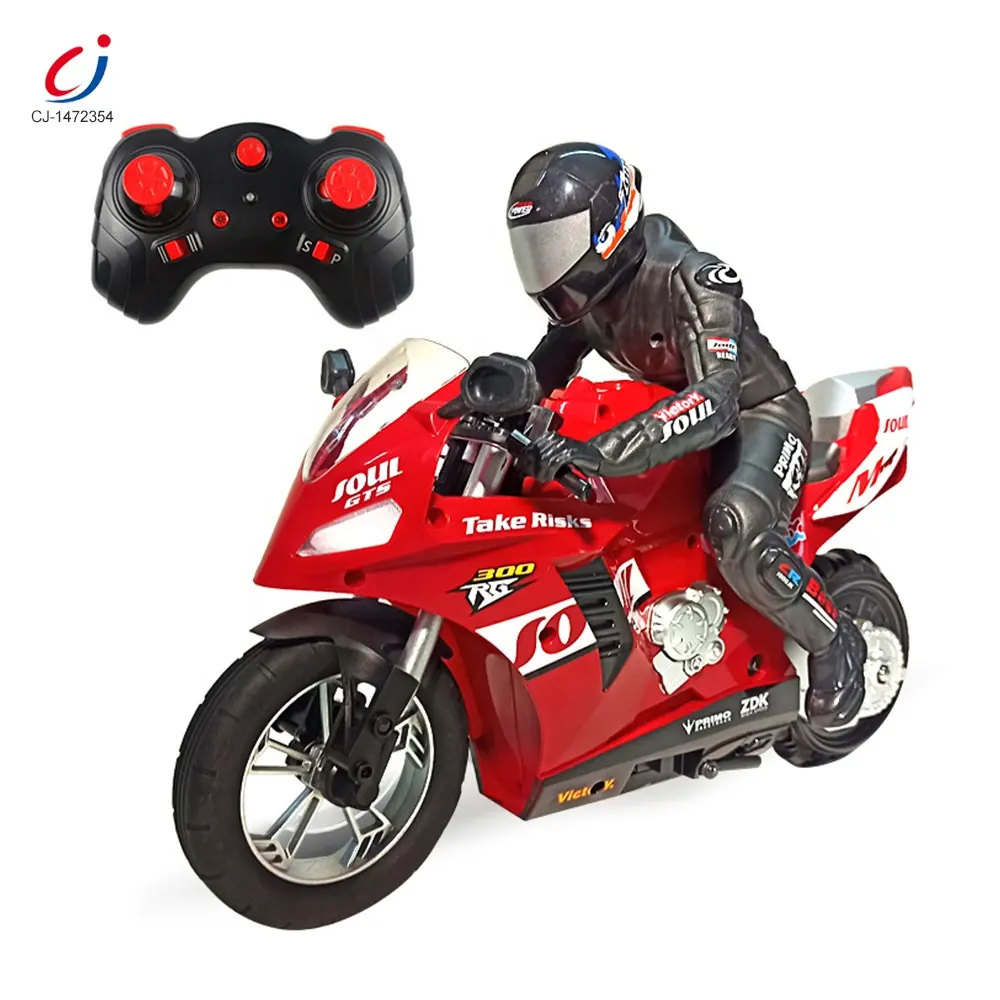Chengji high speed rc 360 degree drift racing model stunt motorcycle remote control bike toy for kids