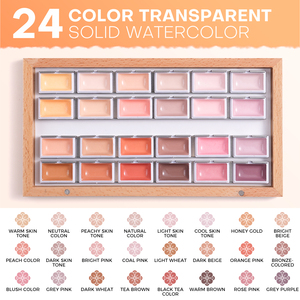 Set di Colori ad Acquerello Semi-Solidi con Logo Personalizzato, Grigio, Materiali Artistici Professionali per Artisti, Pittori Adulti e Principianti - Product Image 4