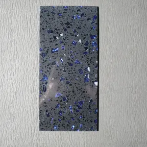 Piastrelle e lastre di quarzo nero personalizzate in pietra TONGYU 3000*1400mm per pavimento della cucina