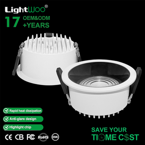 Plafonniers encastrés modernes à LED COB haute luminosité 12W-60W en aluminium, à intensité réglable, anti-éblouissement, SMD - Product Image 3