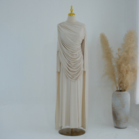 Ensemble élégant 2 pièces Loriya pour femmes musulmanes : Cape et pantalon large plissé, tenues modestes Abaya, style Dubaï Turquie 2026
