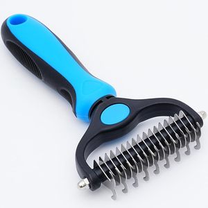 Own the Patent Cat & Dog Double-sided Hair Dematting and Deshedding Undercoat Rake Comb Tool <b>Pet</b> Grooming <b>Brush</b> - Product Image 1