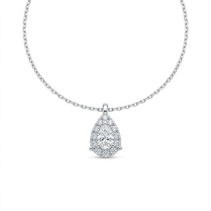 IGI Certified Pear Cut Lab Grown Diamond Pendant <b>Necklace</b> 14K 18K Gold Solitaire Diamond <b>Necklace</b> Custom Jewelry - Product Image 1