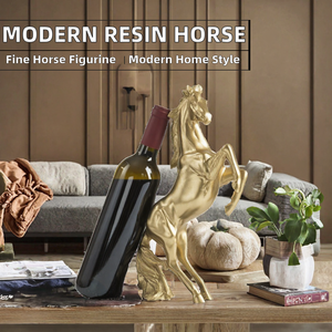 Figurine de cheval en résine de style artificiel, décoration moderne européenne pour la maison, cadeau, artisanat - Product Image 2