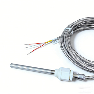 高精度 G1/2 ネジ式 PT100 プラチナ熱抵抗器 工業用温度センサー シングルプローブ 3 線式システム - Product Image 2