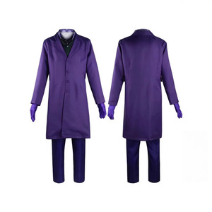 Disfraz de Heath Ledger Joker para hombre, traje morado, disfraz de cosplay para Halloween, juego de rol de anime - Product Image 1