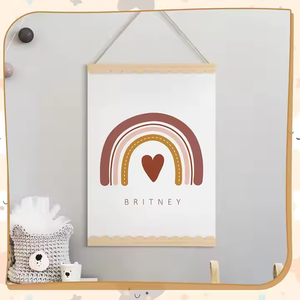 Marco Magnético Ondulado Yukmin para Pósteres, Imán de Madera para Lienzos, Impresiones Artísticas, Decoración de Cuarto de Niños y Dormitorio - Product Image 1