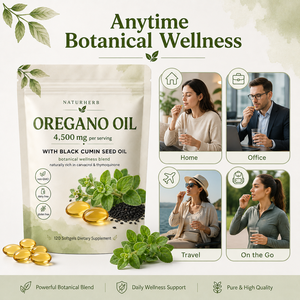 Gélules d'huile d'<span class=keywords><strong>origan</strong></span> Naturherb avec huile de graines de cumin noir, 4500 mg par portion |   En stock, supplément OEM personnalisé à marque privée - Product Image 4
