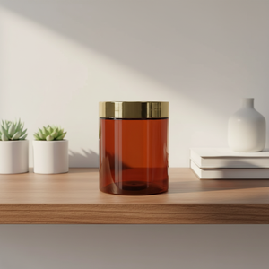 ขวดพลาสติกใส สีเหลืองอำพัน สีดำ สำหรับครีมเครื่องสำอางหรือสไลม์ ขนาด 100 มล. 120 มล. 400 มล. 500 มล. พร้อมฝาสีขาวหรือสีดำ - Product Image 4