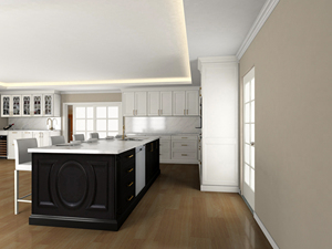 Muebles de Cocina Modulares de Madera Maciza Blanca Personalizables con Opción de Comedor, Estilo Europeo Moderno, Muebles Personalizados para Toda la Casa - Product Image 3
