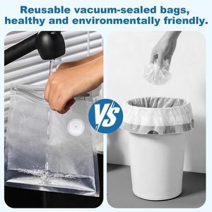 Bolsas de Vacío de Plástico PE Huamaohengchun con Válvula de Aire, 8 Piezas de 10 y 11 Pulgadas, Reutilizables, Libres de BPA, Bolsas Resistentes para Almacenamiento de Alimentos - Product Image 6