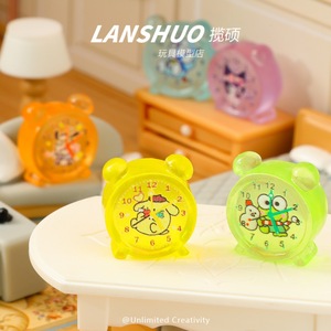 Reloj Despertador Mini Transparente que Brilla en la Oscuridad Lanshuo con Estampado Sanrio, Adorno 3D DIY, Suministros para Manualidades y Joyería - Product Image 4