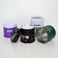 Vente en gros, boîte à thé matcha en métal hermétique avec couvercle à vis pour 50 à 100 g de thé hojicha, café, poudre d'UBE, nourriture pour animaux de compagnie