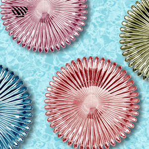 Juego de Platos de Presentación de Vidrio en Forma de Flor de 12 Pulgadas, Platos Decorativos Duraderos y Coloridos para Bodas y Eventos - Product Image 3