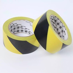 Ruban de signalisation 3M 766 en PVC, noir et jaune, imperméable, en caoutchouc, pour avertissement de danger, offre d'impression, ruban VHB simple face, double verrouillage - Product Image 4