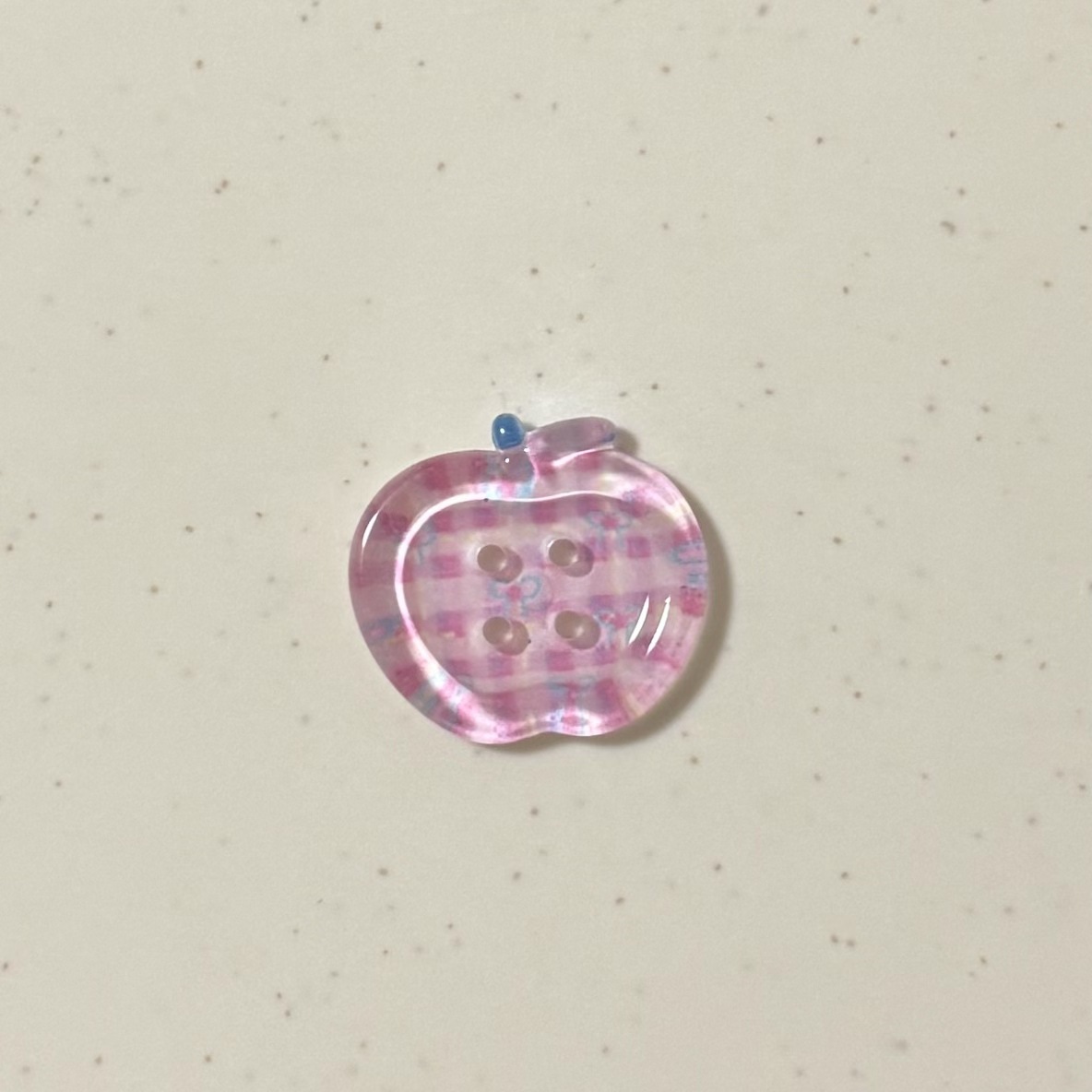 Transparent apple buttons [purple plaid]