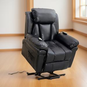 Canapé inclinable électrique en cuir surdimensionné pour salon, avec fonction massage et chauffage, fourni directement par l'usine - Product Image 1