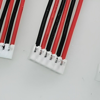 Harness Kabel Merah Hitam Kustom dengan Terminal Plastik Merah Biru & Header Lurus Multi-Pin Putih untuk Peralatan Rumah Tangga