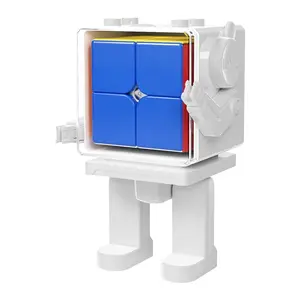 新玩具2024墨玉潮流美龙普通版2x2速度立方体带塑料机器人玩具包装乐趣