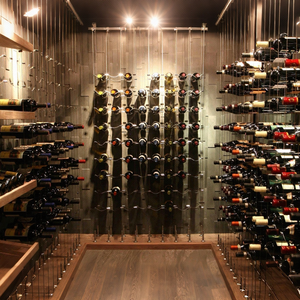 Dây Thép Không Gỉ Nổi Hệ Thống Giá Dây Treo Bộ Dụng Cụ Cáp Rượu Vang Giá Hiển Thị Sàn Để Trần Chai Rượu Vang Chủ - Product Image 4