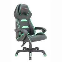 Chaise de bureau de luxe Anji, dossier haut en cuir PU, chaise de gamer moderne, design ergonomique inclinable, élévateur à gaz 3 positions