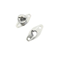 Support de Guidon de Moto Usiné CNC sur Mesure en Aluminium Anodisé Argenté avec Composants Chromés Durs