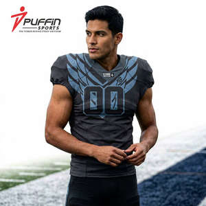 เสื้อฟุตบอลอเมริกันชาย PUFFIN SPORTS แบบไม่มีแขน คอวี ระบายอากาศได้ดี ผลิตจากโพลีเอสเตอร์ 100% ทรงพอดีตัว - Product Image 1