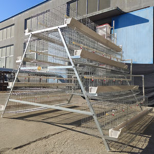 Kaliforniya 96 Kuş Kapasiteli Katlı 4 Kapılı Otomatik Galvanizli Batarya Tipi Tavuk Kafesleri Yumurta Tavukları için Tavuk Kümesi 10-20 - Product Image 1