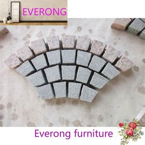 도매 G562 + G612 팬 모양 불꽃 마감 야외 중국 화강암 그물 붙여 넣기 돌 맞춤형 큐브 포장 타일 재료 - Product Image 4