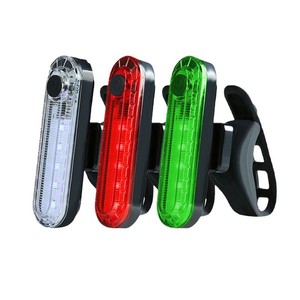 USB 可充电塑料尾灯，适用于山地自行车骑行，LED 夜间自行车警示灯，IPX4 防水，4 种模式 - Product Image 1