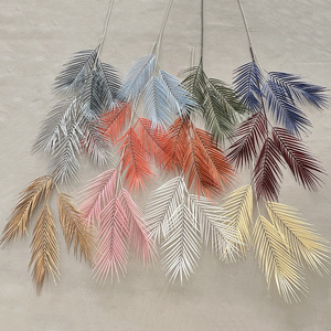 Feuille de palmier Areca artificielle 10cm-30cm, faite à la main, accessoire de décoration de mariage - Product Image 1