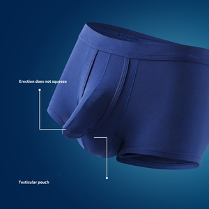 Caleçons Boxers Homme d'Été Couleur Unie avec Poche Séparée, Sous-vêtements Masculins, Vente en Gros, Logo Personnalisé - Product Image 2