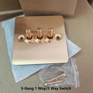 Brass push button ánh sáng tường thiết bị chuyển mạch anh EU chúng tôi pháp Đức thép không gỉ Bảng điều chỉnh kim loại điện chuyển đổi và ổ cắm & phích cắm - Product Image 4