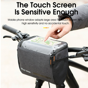 Sac de guidon de vélo isolé personnalisé WEST BIKING, étanche, pour téléphone, à fixer sur le cadre avant du vélo - Product Image 2